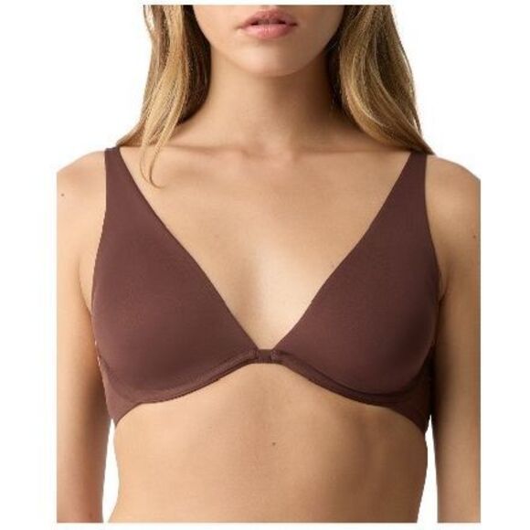 Gap NWT Everyday Essentials Full-Coverage Warm Dark Unlined Bra - Picture 1 of 4
